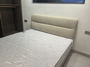 顧家家居（KUKA）現(xiàn)代頭層牛皮床雙人床臥室大床分段靠包DS8227B【月牙米】高腳1.8 曬單實(shí)拍圖