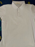 乖夫子中小學生校服夏季短袖高中生POLO衫班服男女幼兒園園服夏裝 3304【短袖-翻領】純白杠領-白色 175 （建議體重110-130斤） 曬單實拍圖