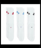 耐克透氣中筒運動(dòng)襪(3雙)秋季新款速干針織耐穿官方NIKE DX5025 911白/大學(xué)紅/白/淺清透藍/白/黑 L 曬單實(shí)拍圖