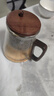憶壺茶（YIHUTEA）泡茶壺飄逸杯過(guò)濾沖茶器家用茶壺茶水一鍵分離濾茶玻璃泡茶杯茶具 【750ML】透明色木把飄逸壺 曬單實(shí)拍圖