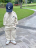G.DUCKKIDS小黃鴨男童秋裝運(yùn)動(dòng)套裝兒童衣服寶寶拉鏈衫小男孩春秋休閑兩件套 米色 90 尺碼1~2歲【 80-90cm】 曬單實(shí)拍圖