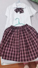 YALOTT【雅蘭特】深圳校服小學(xué)升級版夏秋冬禮服學(xué)院風(fēng)柔軟舒適挺括有型 升級版小學(xué)夏禮套裝（女，有領(lǐng)花） 130 曬單實(shí)拍圖