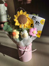 柏愛(ài)向日葵手工永生花生日禮物女中秋禮品伴手禮針織花束實(shí)用紀念擺件 曬單實(shí)拍圖