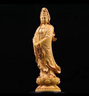黃楊木雕念珠觀(guān)音菩薩供奉家用擺件送禮辦公室裝飾品車(chē)文玩工藝品 崖柏木精雕念珠觀(guān)音22公分 曬單實(shí)拍圖