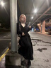 美式復古v領(lǐng)半紐扣長(cháng)袖t恤女春秋寬松休閑設計百搭氣質(zhì)小香風(fēng)上衣 黑色 M 曬單實(shí)拍圖