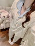 南木熊睡衣女秋冬款長(cháng)袖長(cháng)褲2025新款卡通可愛(ài)甜美大碼寬松家居服套裝 波點(diǎn)狗M碼【80-100斤】 曬單實(shí)拍圖