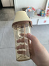 奶爸爸（Nicepapa）翻蓋奶瓶大口徑學(xué)飲杯兒童水杯6個(gè)月以上防脹氣吸管奶瓶寶寶1歲 經(jīng)典版 240ml 12月+ 象牙白水嘴款 曬單實(shí)拍圖