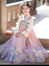 妮莎倍兒漢服女童秋冬款兒童古裝拜年服冬季國(guó)風(fēng)女孩古風(fēng)裙子 紫色 120 曬單實(shí)拍圖