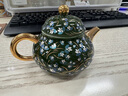 瀾春江銀山社鎏銀中式茶壺功夫茶具套裝銀茶杯一壺兩杯茶盤高檔伴手禮盒 鎏銀金銀花套裝 【高檔禮盒裝】 曬單實拍圖