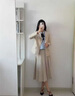 伯德小姐黑色職業(yè)西裝套裝女士公考面試正裝小個子高級感西服外套 TZ267 米色西裝+百褶裙 S -適合90-100斤可穿 曬單實拍圖