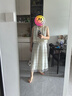 Olrain歐芮兒黃色刺繡毛針織開(kāi)衫女夏季2025新款V領(lǐng)簡(jiǎn)約短袖上衣 黃色 L 曬單實(shí)拍圖