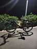 永久公路車(chē)自行車(chē)直把彎把山地車(chē)男女越野變速700C單車(chē)青少年競速賽車(chē) 鋼架 黑色 27速 彎把輻條輪 曬單實(shí)拍圖