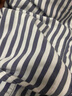 無印良品（MUJI）女式?jīng)龈须p層紗織短袖睡衣套裝女士家居服女款25年夏季涼感物語 藏青色豎條紋 S -M(上裝160/84A下裝160/66A) 曬單實(shí)拍圖