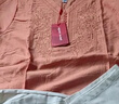 皮爾卡丹（pierre cardin）棉麻套裝女夏季新款中年休閑寬松遮肚子顯瘦時(shí)尚洋氣亞麻兩件2025 橘色上衣+麻本褲 XL 125-140斤 曬單實(shí)拍圖