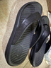卡駱馳（CROCS）舒樂(lè )人字拖輕便舒適百搭|211101 黑色-001 43 (270mm) 曬單實(shí)拍圖