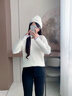 施洛瀾女士小個(gè)子毛衣女2025年秋冬裝加絨新款針織打底衫內搭慵懶風(fēng)上衣 米白 均碼 建議80-135斤 曬單實(shí)拍圖