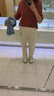 無(wú)印良品（MUJI）女式 木棉混寬版錐形褲 褲子女款休閑褲長(cháng)褲女裝春夏季 BE1XIA5S 原色 XL （165/74A） 曬單實(shí)拍圖