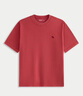 Abercrombie & Fitch【重磅圓領(lǐng)】經(jīng)典小麋鹿圖案男裝25夏季棉質(zhì)短袖T恤124-5181 紅色 XL (180/116A) 曬單實拍圖