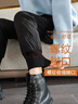 浪莎羽絨褲女外穿冬季加絨白鴨絨褲女士束腳防風(fēng)棉褲加厚保暖褲黑色 曬單實(shí)拍圖
