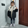 G.DUCKKIDS小黃鴨童裝女童沖鋒衣三合一可拆卸兒童外套上衣棉服中大童加絨服 紅色夾棉加厚外套-acageam 90 適合80-90年齡1-2歲左右 曬單實拍圖