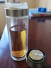 煦凜日本玻璃杯子水杯車載一鍵開蓋茶水分離耐熱防爆耐高溫大容量帶蓋 【一鍵速開】520ml本色 曬單實拍圖
