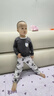 MQDMINI童裝男童秋衣秋褲兒童內(nèi)衣套裝棉氨嬰幼睡衣中小童衣服 水墨櫻桃 曬單實拍圖