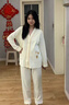 英氏七夕禮物孕婦秋季百棉月子服孕婦哺乳睡衣產(chǎn)婦家居服套裝V領(lǐng)黃XL 曬單實拍圖