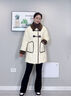 雪中飛羽絨服女士中長(zhǎng)款2025羊羔毛翻領(lǐng)牛角扣時(shí)尚氣質(zhì)休閑外套米白S 曬單實(shí)拍圖