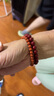 石玥珠寶精品5.5-6mm涼山南紅瑪瑙手串本命年轉(zhuǎn)運(yùn)珠手鏈男女士款禮物 曬單實(shí)拍圖
