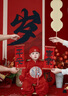 G.DUCKKIDS小黃鴨男寶寶一周歲衣服女抓周禮服嬰兒套裝秋冬唐裝百天生日禮物 紅色三件套春秋款 80 尺碼6-12月【75-85cm】 曬單實(shí)拍圖