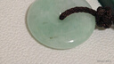 緬甸翡翠平安扣國風(fēng)玉石項鏈玉佩掛件玉墜飄花綠色配證書節(jié)日禮物 小家碧玉款（19mm）配掛繩+禮盒 曬單實拍圖