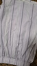 松山棉店萌寵條紋短袖短褲套裝情侶睡衣夏棉莫家居服寬松女士-紫色L 曬單實拍圖