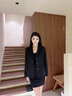 源菲埡黑色西裝外套女春秋小個(gè)子2025新款高級感修身短款小西服正裝秋季單件黑色西裝【短款-單排扣】L 曬單實(shí)拍圖