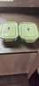 欣美雅（xinmeiya）玻璃飯盒可微波爐加熱學(xué)生上班族打包便當餐盒保鮮盒保溫飯盒袋 抹茶綠【店長(cháng)推薦】?jì)芍?060ml 曬單實(shí)拍圖