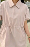 森馬（Semir）連衣裙女翻領(lǐng)燈籠袖休閑風(fēng)2025夏季防曬收腰短裙戶(hù)外109325114027 曬單實(shí)拍圖