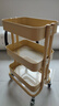 宜家（IKEA）拉斯克家居小推車置物架廚房儲(chǔ)物架客廳大容量儲(chǔ)物收納架 【升級(jí)款】米色黃色小號(hào) 28*38*61cm 曬單實(shí)拍圖
