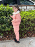 G.DUCKKIDS童裝女童套裝秋冬加絨加厚兒童服裝女孩冬裝兩件套卡通寶寶衣服 酒紅色 100 建議身高90-100cm3-4歲 曬單實(shí)拍圖