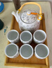 古笙記（GUSHENGJI）配竹托景德鎮(zhèn)陶瓷茶具套裝家用整套提梁壺中式泡茶壺茶杯子帶過濾 白金蘭藤(主圖款)  7件 7件 曬單實(shí)拍圖