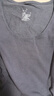 無(wú)印良品（MUJI） 女式 棉厚款 U領(lǐng) 八分袖T恤 FCD76C3A 紫色 XL 165/92A 曬單實(shí)拍圖