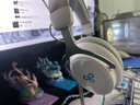 覓聲白羊座游戲耳機(jī)頭戴式有線帶麥電競專用電腦耳麥三角洲行動3.5/usb接口虛擬7.1音效聲卡降噪麥克風(fēng) USB接口雪域白-贈耳機(jī)支架-集成星云聲卡芯片 曬單實(shí)拍圖
