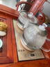 益茶福全自動(dòng)上水電熱水壺底部上水嵌入式茶臺功夫茶燒水壺飲水燒水一體機抽水玻璃煮茶壺保溫泡茶壺 SQ-008金色玻璃套裝 1L 曬單實(shí)拍圖