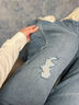 Calvin KleinJeans25早秋新款女士美式復(fù)古風(fēng)ck純棉寬松闊腿牛仔褲47C789G 0LC-牛仔淺藍 26 曬單實拍圖