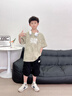 DUTRIEUX男童夏裝短袖套裝夏季新款中大童兒童休閑衣服男孩帥氣潮時(shí)髦童裝 男童潮流百搭短袖套裝【米色】 160  碼【建議身高150-160cm】 曬單實(shí)拍圖