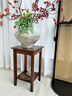 小匠材實(shí)木中式花臺(tái)陽(yáng)臺(tái)架子中古風(fēng)置物架落地式裝飾擺件客廳多層花架子 曬單實(shí)拍圖