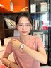 DEATKN德國青少年考試專用高中防水機械手表女款初中學生初高中新款女生 玫金日歷女款 曬單實拍圖