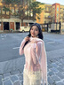 CACUSS圍巾女秋冬保暖披肩高級(jí)感防寒女士圍脖生日禮物新年送女生 綿櫻 曬單實(shí)拍圖