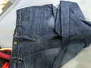 海瀾之家HLA海瀾之家直筒牛仔褲男五袋款繡花時(shí)尚褲子男春季 曬單實(shí)拍圖
