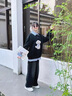 女童衛衣秋裝2025新款洋氣兒童韓系穿搭上衣女孩大童超好看衣服潮 黑色衛衣 150 曬單實(shí)拍圖
