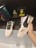 啄木鳥(niǎo)男鞋2026新款潮牌高級感軟底透氣運動(dòng)休閑板鞋阿甘鞋男復古德訓鞋 白黑 42 曬單實(shí)拍圖
