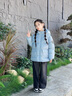 雪中飛兒童羽絨服2025新款女童冬季防寒面包服男童保暖加厚外套學(xué)院風 淺藍 140 曬單實拍圖